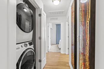 A washer and dryer